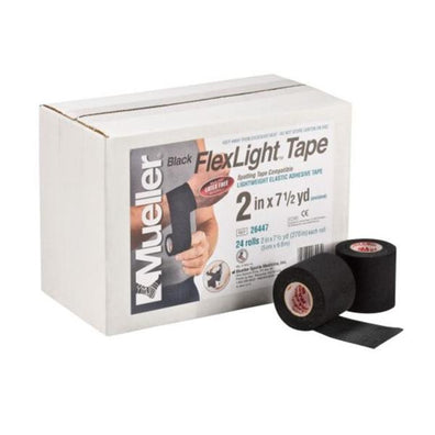 Tape Athletic Spatting Elastic 2"x7.5yd Self-Adhesive Black 24/Ca